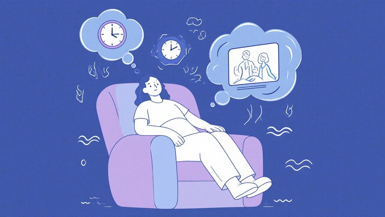 Patient feels floating and detached during a dissociative episode.