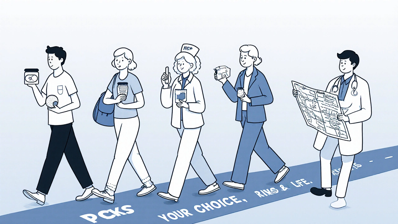 Diverse patients choosing personalized autoimmune treatments with their doctor&#039;s support.