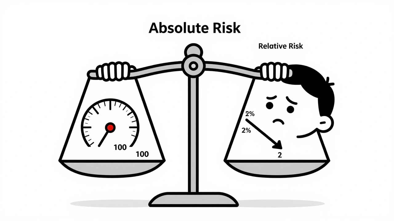 Absolute Risk vs Relative Risk in Drug Side Effects: How to Interpret the Numbers