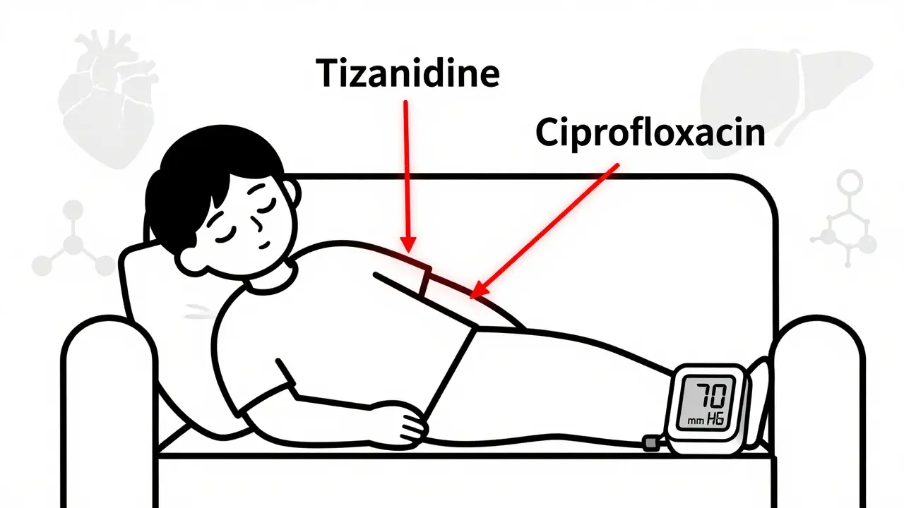 Tizanidine and Ciprofloxacin: Why This Drug Combo Can Cause Dangerous Low Blood Pressure