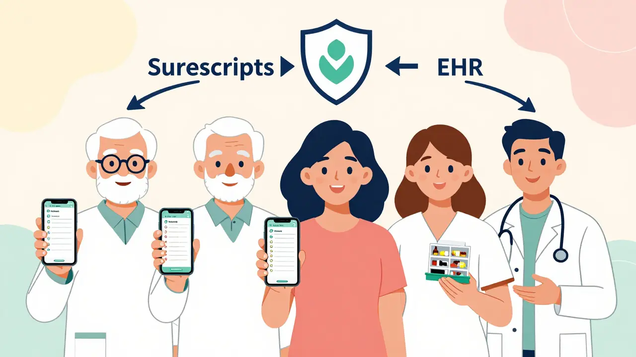 People use digital tools and organizers to manage and share their medication lists.